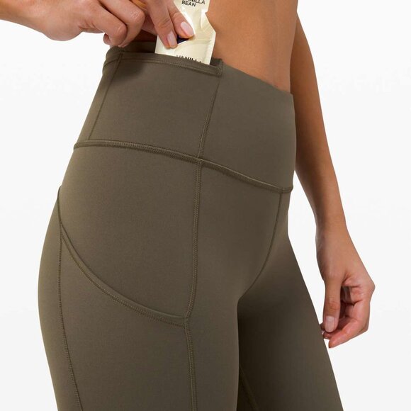 Lululemon Fast and Free Tight 28" *Non-Reflective Dark Olive - Picture 6 of 10